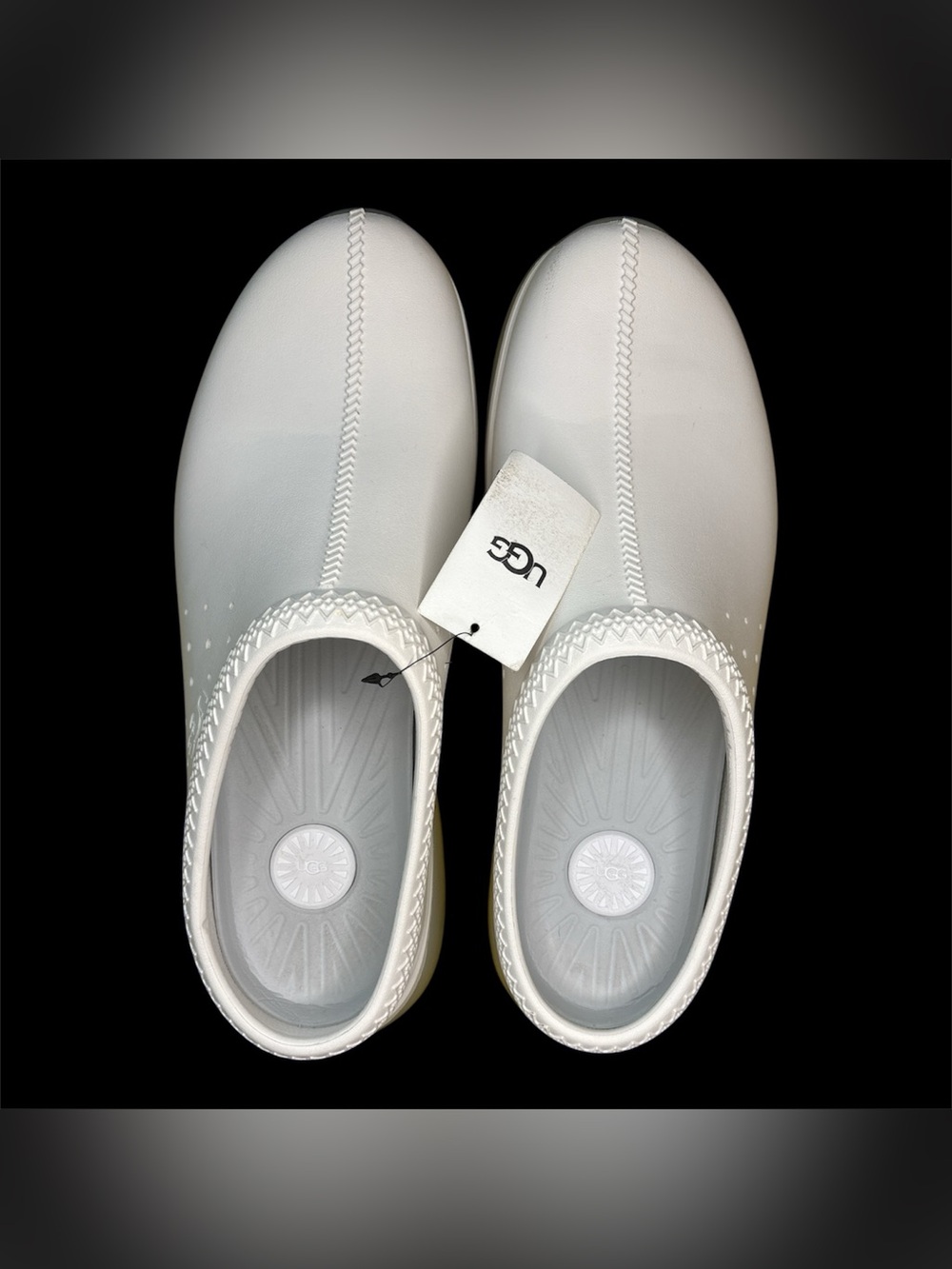 Men's UGG Tasman Sport Clog in White w/ Textured Trim | Size 12